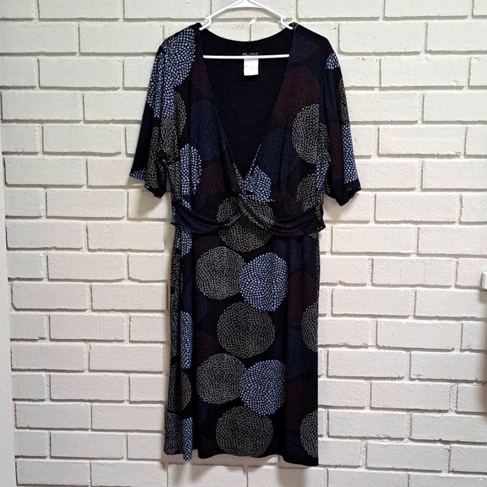 PS.Style Beautiful Criss Cross Belted Style Short Sleeve Dress. See Measurement
